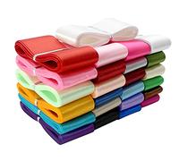 JESEP YONG 1 1/2" Single Face Satin Ribbon Assortment-100 Yards 25 Colors- Fabric Bulk Craft Ribbon for Gift Wrapping, Bow,Craft, Wreath,Binding Blanket (Multi-Color)
