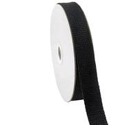 JESEP Yong 3/4 inch Cotton Webbing Strap 10 Yards Handles Bag Strap Flat Heavy Weave Webbing Straps for Cloth Tote Bag, Pet Collars, DIY Projects, Crafts, Outdoor Accessories (Black)