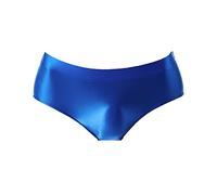 JEShifangjiusu Men Shiny Metallic Underwear Stretch Bikini Swimsuit Boxer Brief Trunks G-String Bulge Pouch Underpants 3 Pack, Blue-1pc, XXL