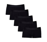 JEShifangjiusu Mens Stretch Cotton Multipack Low-Rise Trunks Classic Underwear Boxer Briefs Soft Comfortable Underwear Trunks, Black-5pc, M