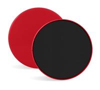 Jesiah 2Pcs Dual Sided Gliding Discs, 17.5cm Reversible Core Sliders Ultimate Core Trainer Exercise Discs Abdominal workout Strength Glider for Men Women Gym Home Carpet Wood Hard Floors (Red)