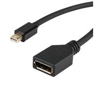 Jesiah Mini DisplayPort to DisplayPort Adapter, 30cm Mini DP to DP Female Converter Cable 8K HD Resolution Ready for Monitor Display Compatible with Thunderbolt and Thunderbolt 2 Port