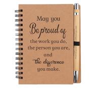 Jesiah Thank You Gift for Colleagues Women Teacher, May You Be Proud of the Work You Do Notebook with Ballpoint Pen Set Inspirational Positive Notepad Leaving Gifts for Coworker Friends