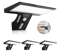 JESLED Solar Outdoor Motion Detector Light, 2600mAh, 3 Modes Outdoor Motion Detector for Garden, Replaceable Battery, 4 Pack