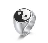JESMING Men's Rings Tai Chi Yin Yang Ring Zen Master Ring Stainless Steel Rings Biker Cocktail Party Rings for Men, Metal, No Gemstone