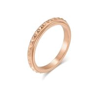 JESMING Rhomboid Lattice Pyramid Rotary Decompression Stainless Steel Ring - Stress Relief & Modern Geometric Design, Metal, No Gemstone