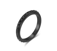 JESMING Rhomboid Lattice Pyramid Rotary Decompression Stainless Steel Ring - Stress Relief & Modern Geometric Design, Metal, No Gemstone