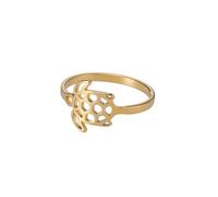 JESMING Stainless Steel Nature-Inspired Ring Cute Tortoise Sea Turtle Jewelry Size 7-11 Hollow Out Accessories Gold, Silver Delicate Everyday Statement Rings for Women, Metal, No Gemstone