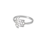 JESMING Stainless Steel Nature-Inspired Ring Cute Tortoise Sea Turtle Jewelry Size 7-11 Hollow Out Accessories Gold, Silver Delicate Everyday Statement Rings for Women, Metal, No Gemstone