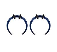 JESMODA 2/4 pcs Stainless Steel Nose Ear Rings Crescent Pincher Septum Taper Rings C Shape Buffalo Horseshoes Hoops Body Piercing Jewelry 10-18G, 14G(1.6mm)*8MM, Stainless Steel, no gemstone