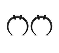 JESMODA 2/4 pcs Stainless Steel Nose Ear Rings Crescent Pincher Septum Taper Rings C Shape Buffalo Horseshoes Hoops Body Piercing Jewelry 10-18G, 18G(1mm)*10MM, Stainless Steel, no gemstone