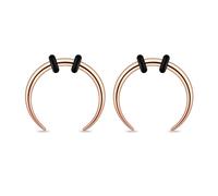 JESMODA 2/4 pcs Stainless Steel Nose Ear Rings Crescent Pincher Septum Taper Rings C Shape Buffalo Horseshoes Hoops Body Piercing Jewelry 10-18G, 14G(1.6mm)*8MM, Stainless Steel, no gemstone