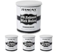 Jesmona Old Fashioned Black Bullets Mint Flavoured Sweets 250g (Pack of 4)
