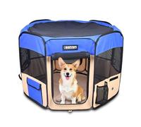Jespet 45" BLUE Color Dog/Cat/Rabbit/Puppy Pet Playpen 24" Height Soft Sided Pet Playpen Exercise Tent Fence Cage Crate