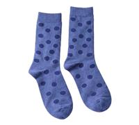 Jess & Lou Breathable & Confortable Bamboo Ladies socks UK4-7 (Cornflower & Petrol Spot)