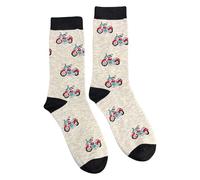 Jess & Lou Men's Bamboo Socks - Motorcycle Grey