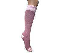Jess & Lou Welly Socks Long Knee High Boot Sock Wool Blend Towelling Lined Colourful Cosy Warm Winter (UK, Alpha, One Size, Regular, Regular, Pink)