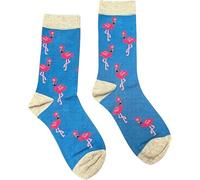 Jess & Lou Women's Bamboo Socks - Blue Flamingo