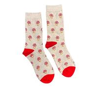 Jess & Lou Women's Bamboo Socks - Grey Marvellous Mushrooms
