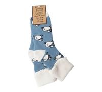 Jess & Lou Women's Socks - Cosy Cuffs - Blue Sheep
