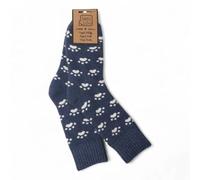 Jess & Lou Women's Socks - Paws Ribbed - Navy