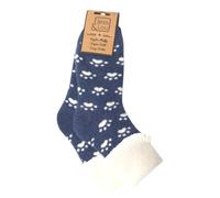 Jess & Lou Women's Socks - Super Cosy Cuff - Paws Navy