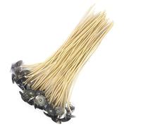 Jess Mae | 50 Pack | 51-32-18 Zinc Core Candle Wicks | 8 Inch | Pre-Waxed & Pre-Tabbed with Metal Sustainer Tabs | DIY Candle Making Supplies | Best Wicks for Gel & Paraffin Container Candles