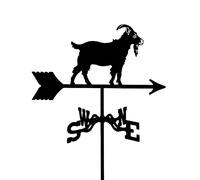 JESSAH Weathervane Weather Vane Cultivator Train Goat Silhouette Roof Mount Weathervane Stainless Steel Weathercock Direction Indicator For Farm Mount Yard Decor