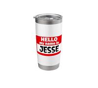 Jesse Hello Hi My Name is Tshirt Name On Custom Stainless Steel Insulated Tumbler