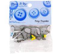 Jesse James Dress It Up Embellishments Tiny Trunks, Acrylic, Multicoloured, 6-Piece