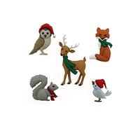 Jesse James Dress It Up Holiday Embellishments-Woodland Holiday