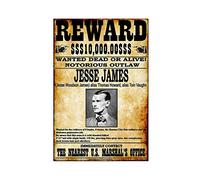 Jesse James Poster Jesse Woodson James Poster Canvas Poster Bedroom Decor Sports Landscape Office Room Decor Gift Unframe-style 20x30inch(50x75cm)