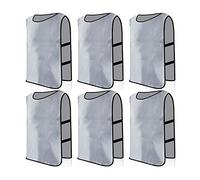 Jessedaa 13 colors Football Bibs Training Vests Training Equipment for Football/Soccer/Rugby/Netball/Team Games avaible for Juniors and Adults (Pack of 6)-Sliver Gray