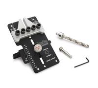 JessEm 3/8" Dowelling Jig Kit with Main Body, Reference Angle, 3/8" Guide Mount, Drill Bit, Stainless Steel Indexing Pin - Black
