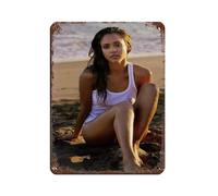 Jessica Alba Sexy Poster Art Tin Sign Vintage Metal Pub Club Cafe Bar Home Wall Art Decoration Poster Retro 12x16inch(30x40cm)