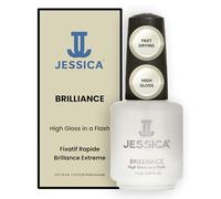 JESSICA Brilliance Top Coat Nail Polish, Quick Dry, High Gloss Finish, Long Lasting, Clip Resistant, 7.4ml