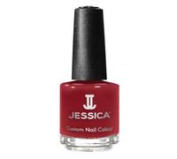 JESSICA Custom Colour Long Lasting Nail Polish, Crimson, Regal Red, 14.8ml | Classic crimson crème shade, Chip resistant nail polish, Rich colour with high-gloss finish, Professional nail paint