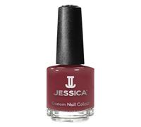 JESSICA Custom Colour Long Lasting Nail Polish, Look Both Ways, 14.8ml | Dark rose crème shade, Chip resistant nail polish, Rich colour with high-gloss finish, Professional nail paint