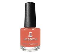 JESSICA Custom Colour Long Lasting Nail Polish, Orange, Sensual, 14.8ml | Coral orange crème shade, Chip resistant nail polish, Rich colour with high-gloss finish, Professional nail paint