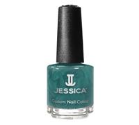 JESSICA Custom Colour Long Lasting Nail Polish, Out All Night, 14.8ml | Jewel-toned green with frost finish, Chip resistant nail polish, Rich colour with high-gloss finish, Professional nail paint