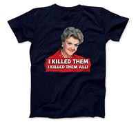 Jessica Fletcher Angela Lansbury T-Shirt Cotton Navy Blue
