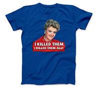 Jessica Fletcher Angela Lansbury T-Shirt Cotton Royal Blue
