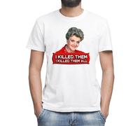 Jessica Fletcher Murder I Killed Them all. Men's Classic Grey T-Shirt Crew Neck Short Sleeves