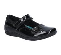 Hush Puppies Jessica Junior Girls Black Patent Leather Shoes UK 11