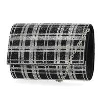 Jessica McClintock Women's Alexis Pleated Flap Black Plaid