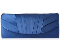 Jessica McClintock Women's Angel Satin Tuxedo Flap Evening Clutch Handbag, Navy, One Size