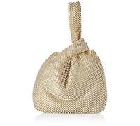 Jessica McClintock Women's Logan Mesh Evening Pouch Bag, Light Gold, One Size