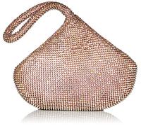 Jessica McClintock Women's Staci Mesh Wristlet Pouch Evening Handbag, Pink, One Size