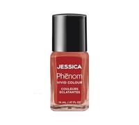 JESSICA Phēnom Vivid Colour Nail Polish | Long Lasting Gel Effect Nail Polish, 10-Day Chip-Free Gel-Like Shine | Pigmented Shades, No Lamp Needed | Cherry Red Crème | Too Hot to Handle | 14ml