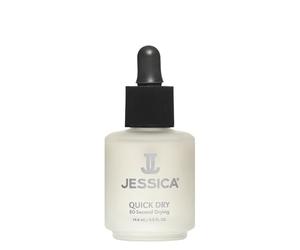 JESSICA Quick Dry Nail Polish Drops, 60 Second Drying Time, Clear Top Coat, Protects From Scratching, Smudging, and Wrinkling, 14.8ml